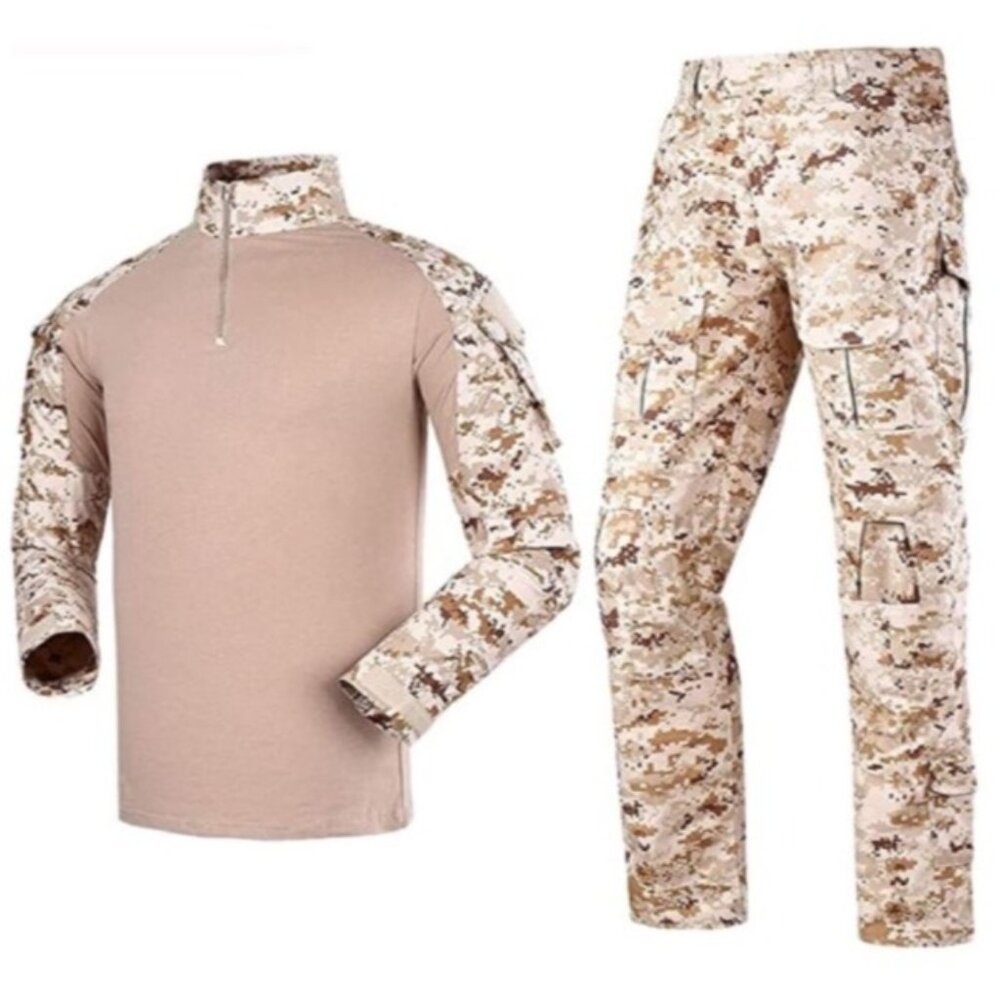 Tactical Combat Shirt Pants Set Long Sleeve Hunting Military Uniform Size XL /34